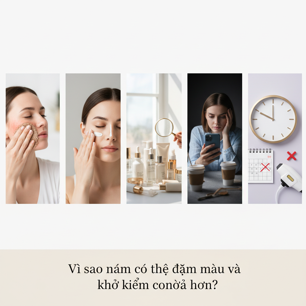 Vì sao nám có thể đậm màu và khó kiểm soát hơn?
